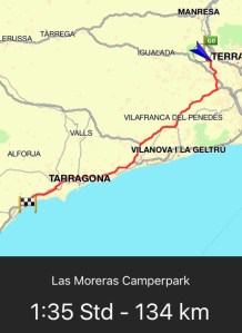 Route Montserrat - Cambrils